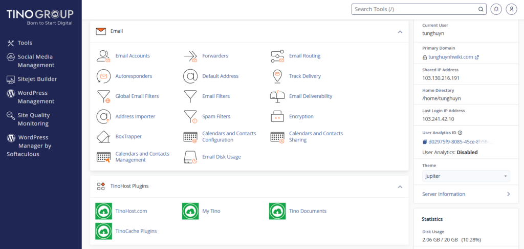 Hướng dẫn cách cài đặt WordPress trên cPanel 2 Giao diện cPanel