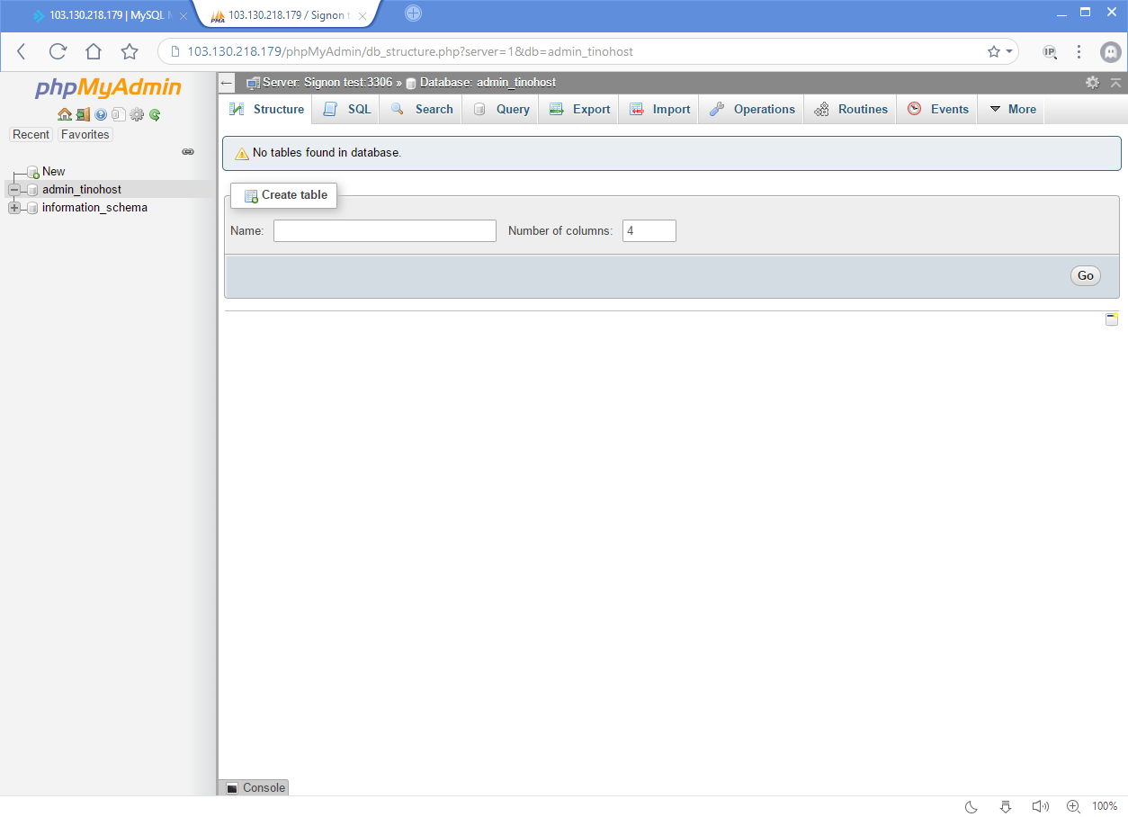 Tạo Database và truy cập phpMyAdmin trên Direct Admin Control Panel 7