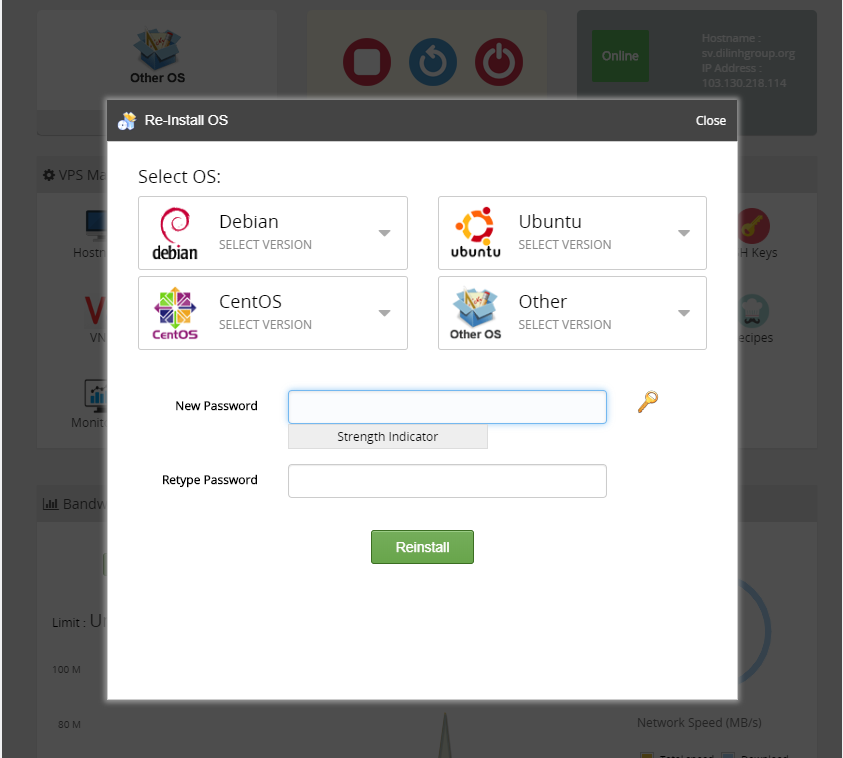 Hướng dẫn cài lại hệ điều hành trên Cloud VPS 2