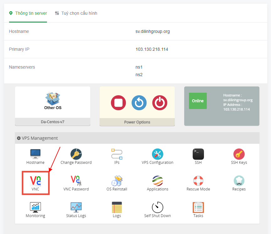 Hướng dẫn kết nối VPS với VNC 1