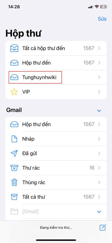 Hướng dẫn cấu hình Email doanh nghiệp trên phần mềm Mail trên IOS 19 Kiểm tra lại trong ứng dụng Mail
