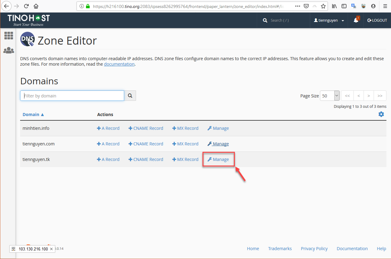[cPanel] - Hướng dẫn cấu hình DNS cho tên miền dùng Nameservers Hosting cPanel 3
