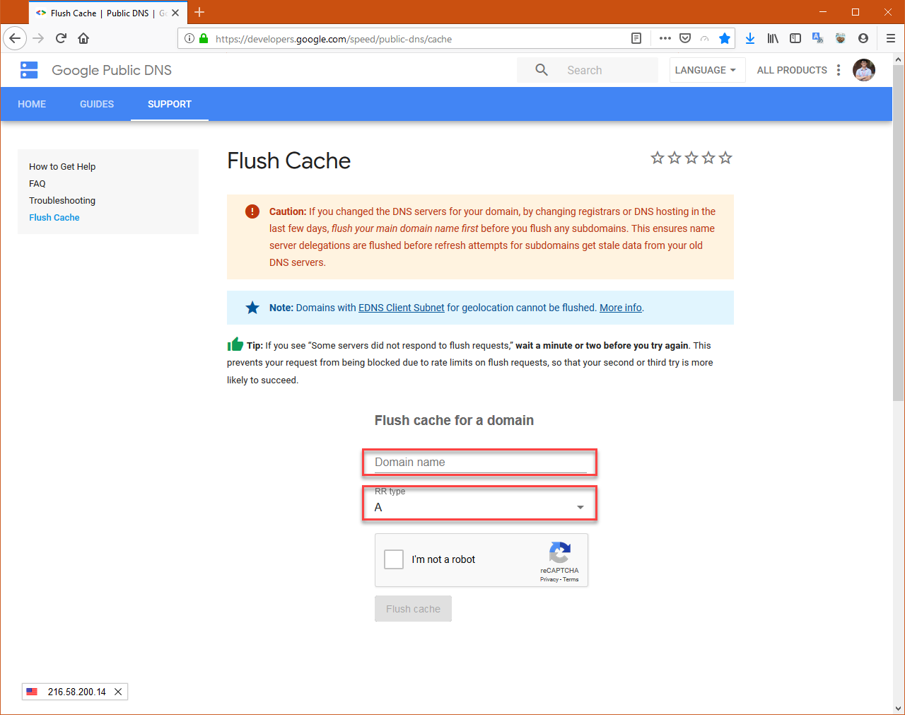 Hướng dẫn xóa cache DNS (Flush DNS) trên thiết bị truy cập. 12