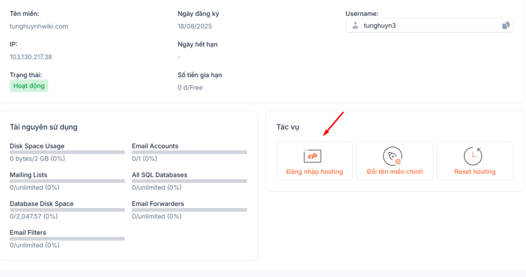 Hướng dẫn thiết lập tài khoản Mail lên Outlook 4 Đăng nhập cPanel