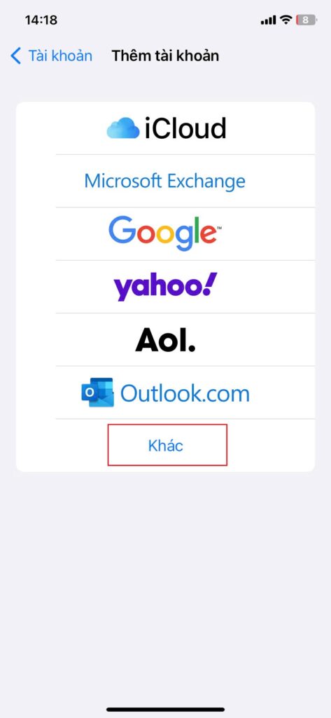 Hướng dẫn cấu hình Email doanh nghiệp trên phần mềm Mail trên IOS 12 Nhập thông tin