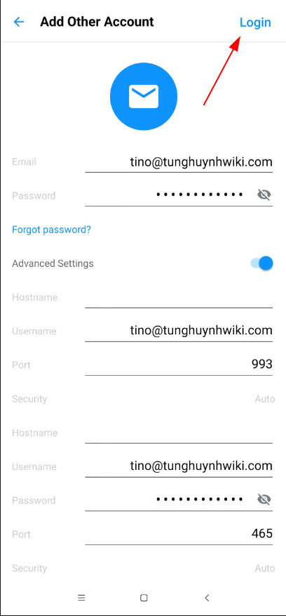 Hướng dẫn cấu hình Email doanh nghiệp trên phần mềm Email trên Android 12 Thiết lập email doanh nghiệp trên ứng dụng Email (Android)