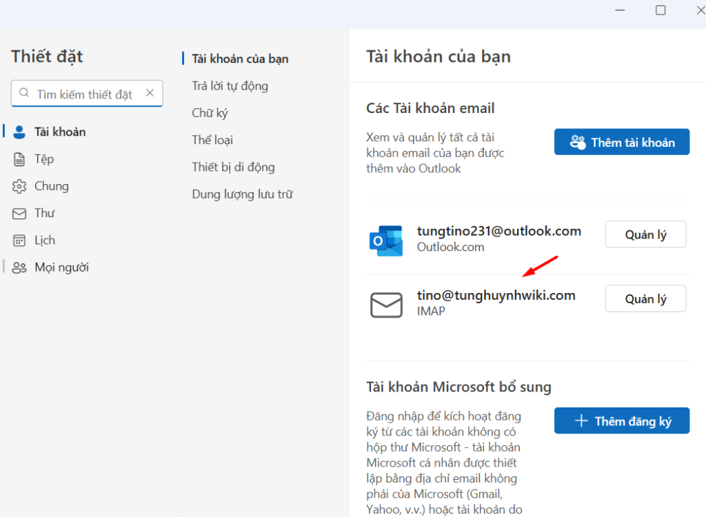 Hướng dẫn thiết lập tài khoản Mail lên Outlook 15 Thiết lập tài khoản Email trên Outlook