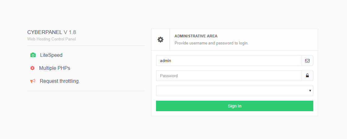 Hướng dẫn lấy mật khẩu đăng nhập Cyber Panel. 1