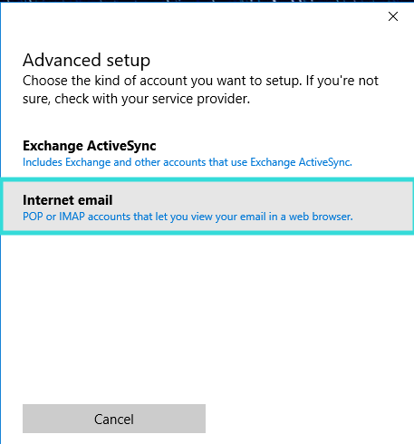 Hướng dẫn cấu hình Email doanh nghiệp trên phần mềm Email trên Windows 10 10 Cấu hình thủ công