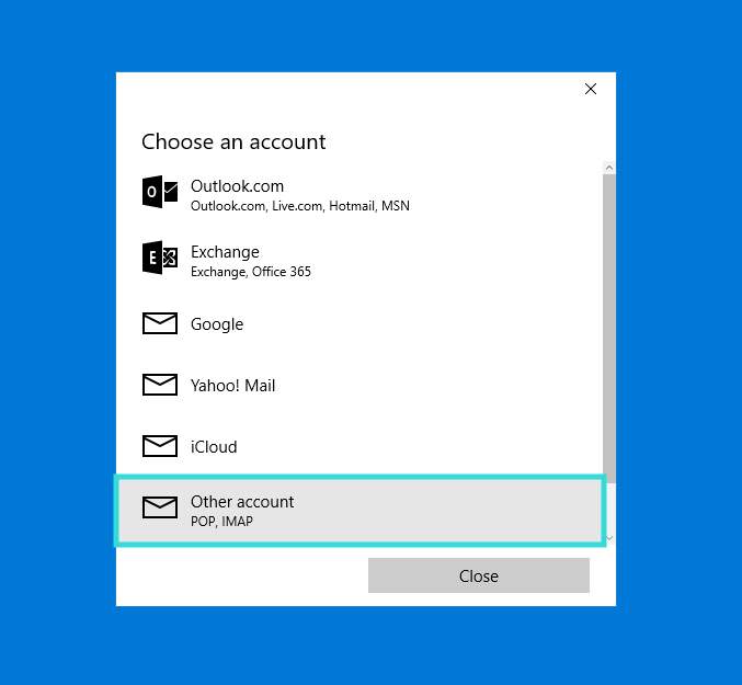 Hướng dẫn cấu hình Email doanh nghiệp trên phần mềm Email trên Windows 10 5 Cấu hình Email trên ứng dụng Mail