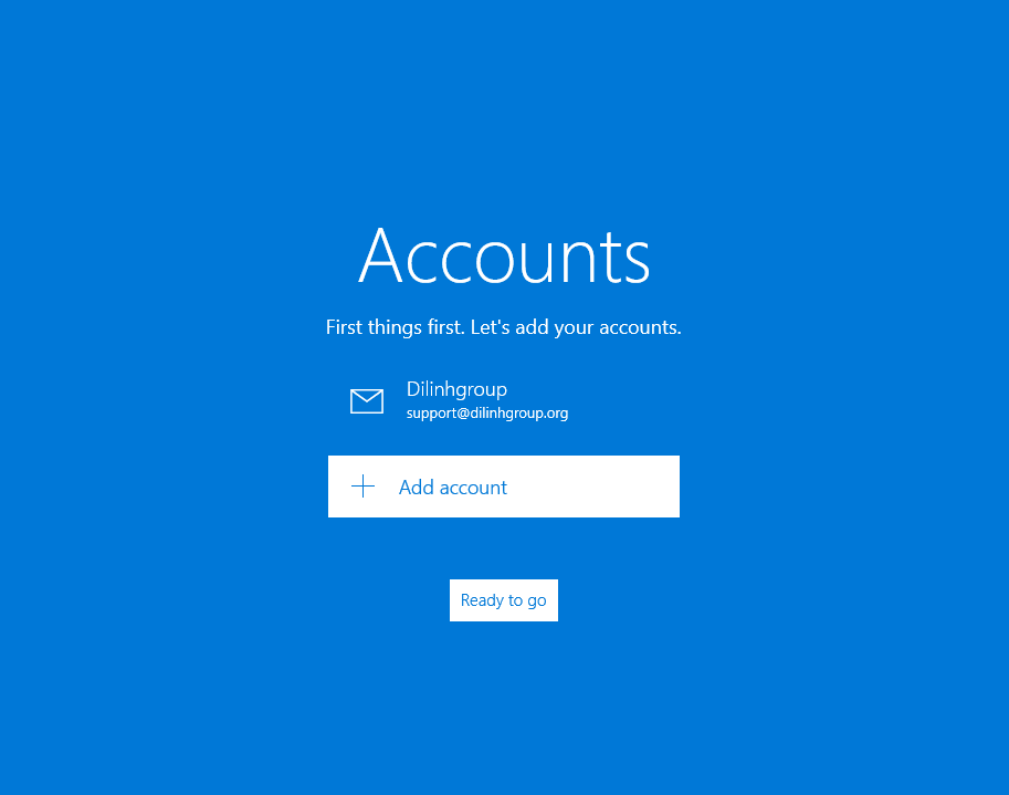 Hướng dẫn cấu hình Email doanh nghiệp trên phần mềm Email trên Windows 10 8 Tài khoản đã được thêm