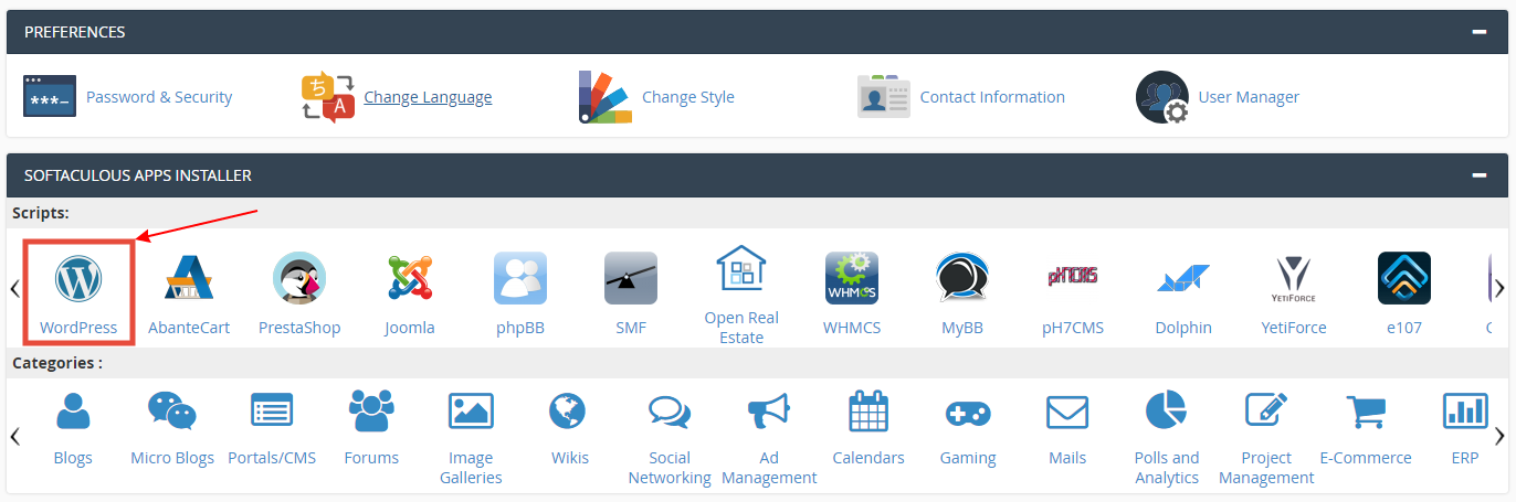 [WordPress] - Hướng dẫn cài đặt nhanh website WordPress qua Softaculous 1