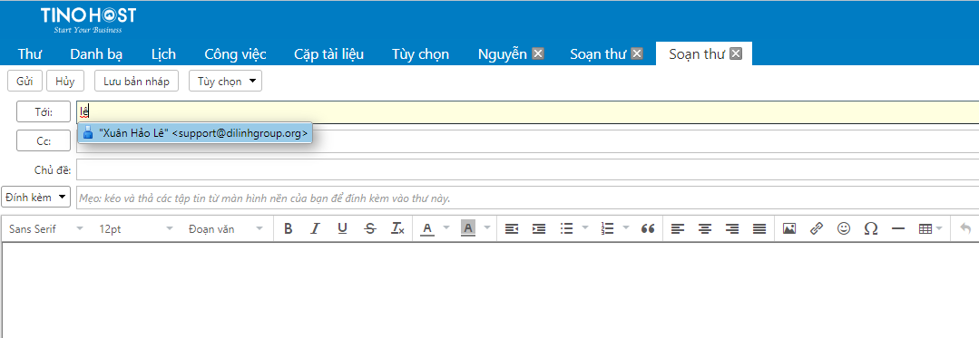 [Zimbra] Hướng dẫn thêm danh bạ trong trình quản lý Email. 3