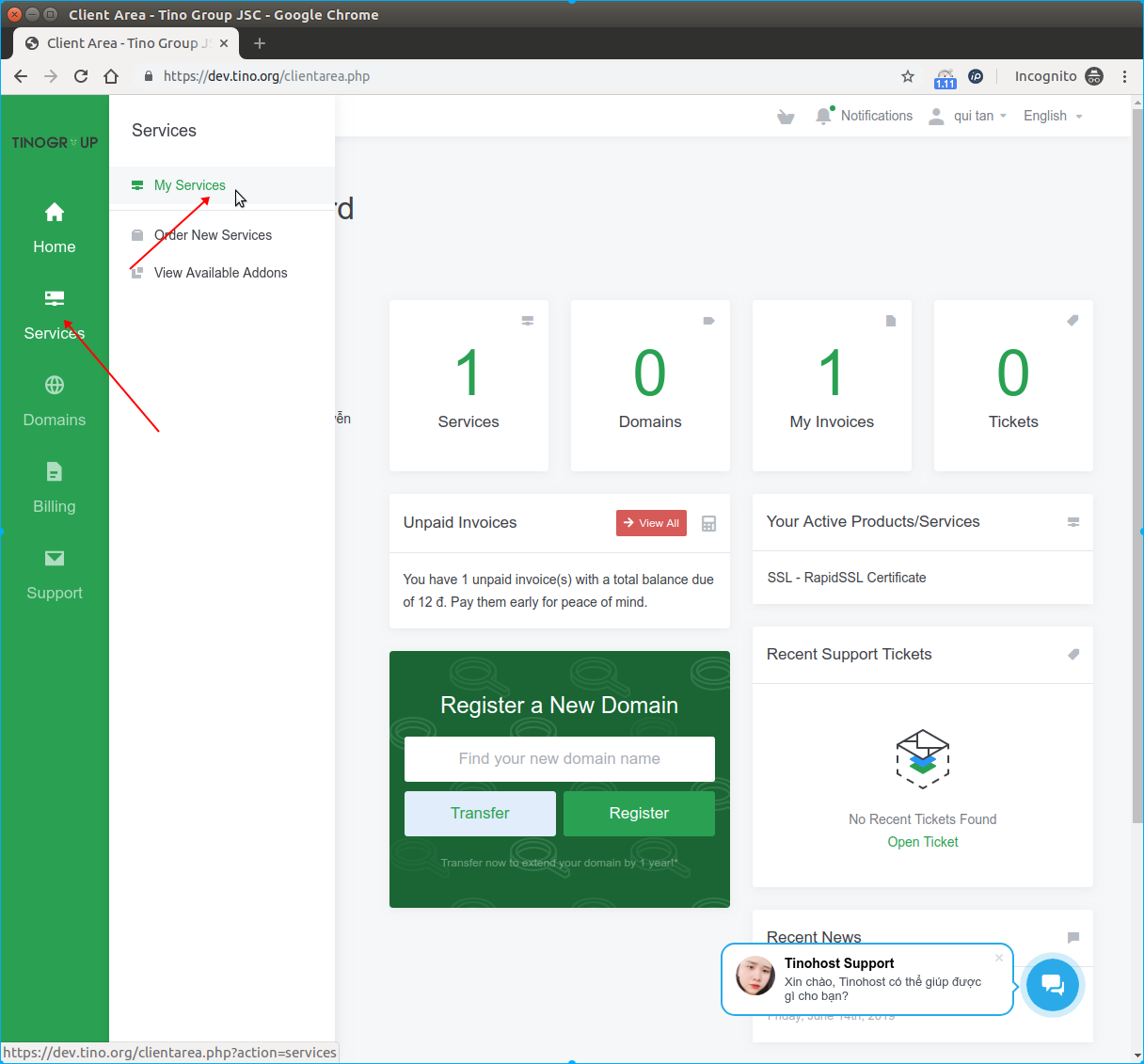Hướng dẫn xác minh và nhận chứng chỉ SLL có phí(DV SSL) 1