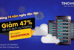 TinoHost giảm giá cực mạnh, lên đến 92% mừng Quốc khánh 2/9