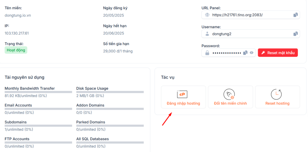 Hướng dẫn tạo backup và tải full backup toàn bộ hosting trên cPanel tại Tino 1 Các bước tạo Full Backup bằng Backup Wizard