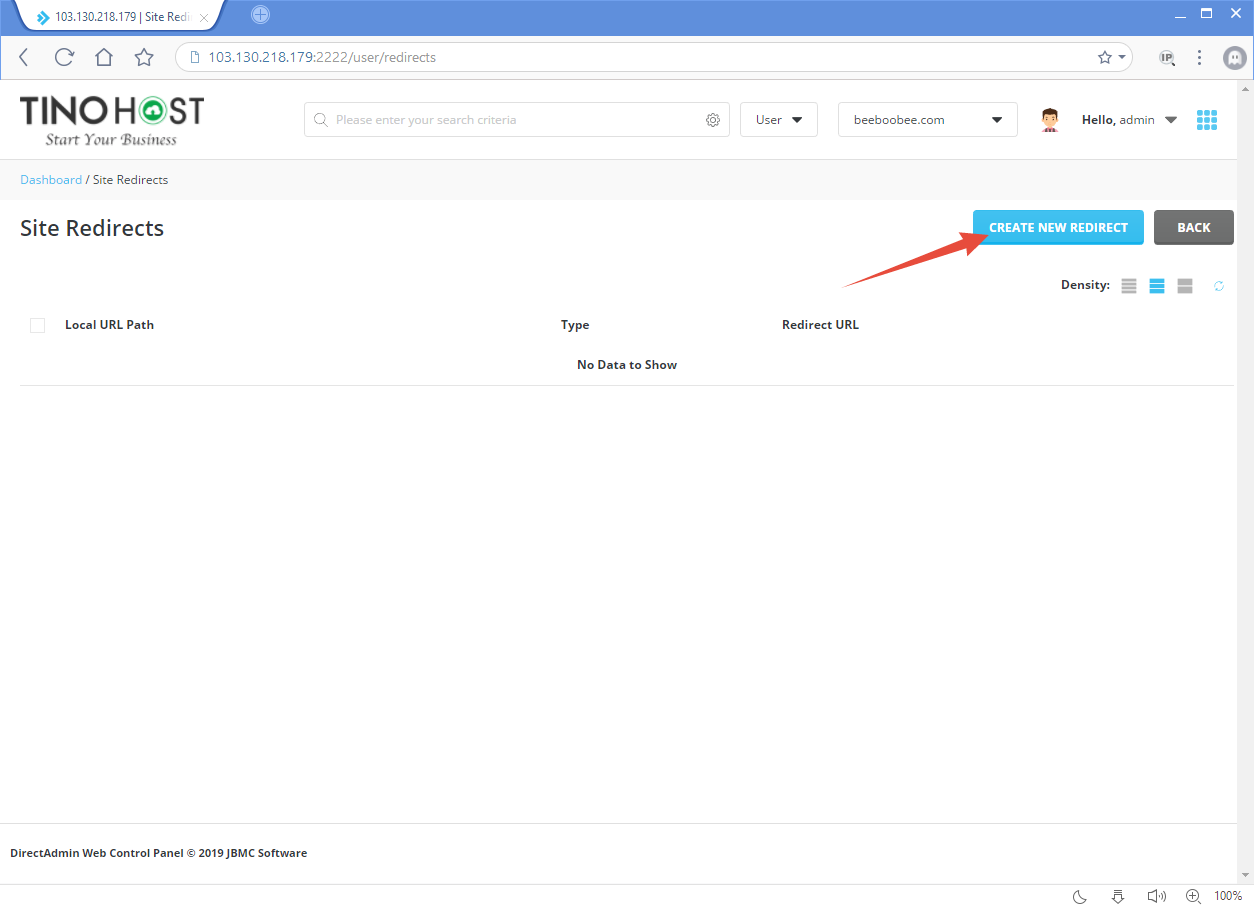 Tạo chuyển hướng tên miền trên Direct Admin 2