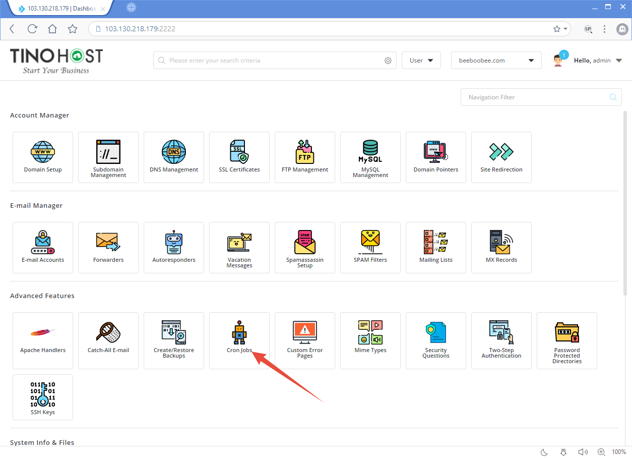Hướng dẫn tạo Cronjobs trên Direct Admin 2