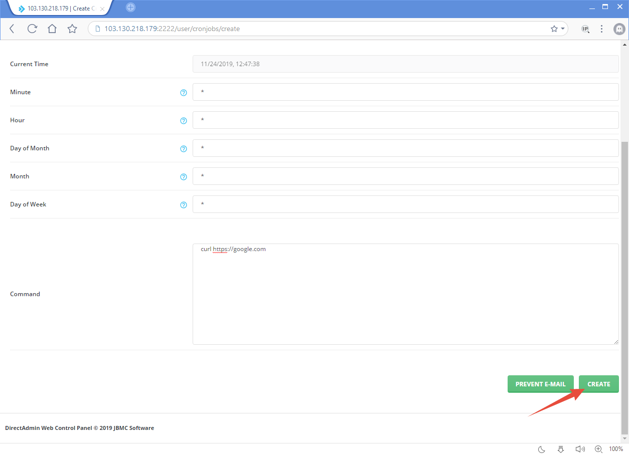 Hướng dẫn tạo Cronjobs trên Direct Admin 4