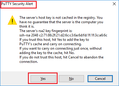PuTTY Login