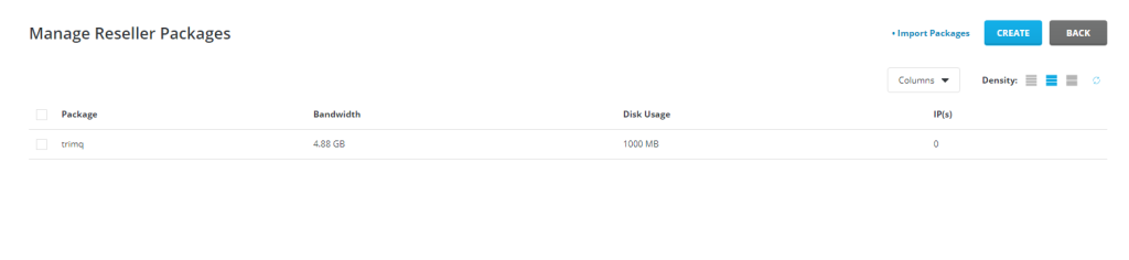 Các loại tài khoản và các gói trong Direct Admin 6