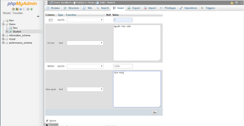 Quản lý cơ sở dữ liệu với phpMyAdmin 11