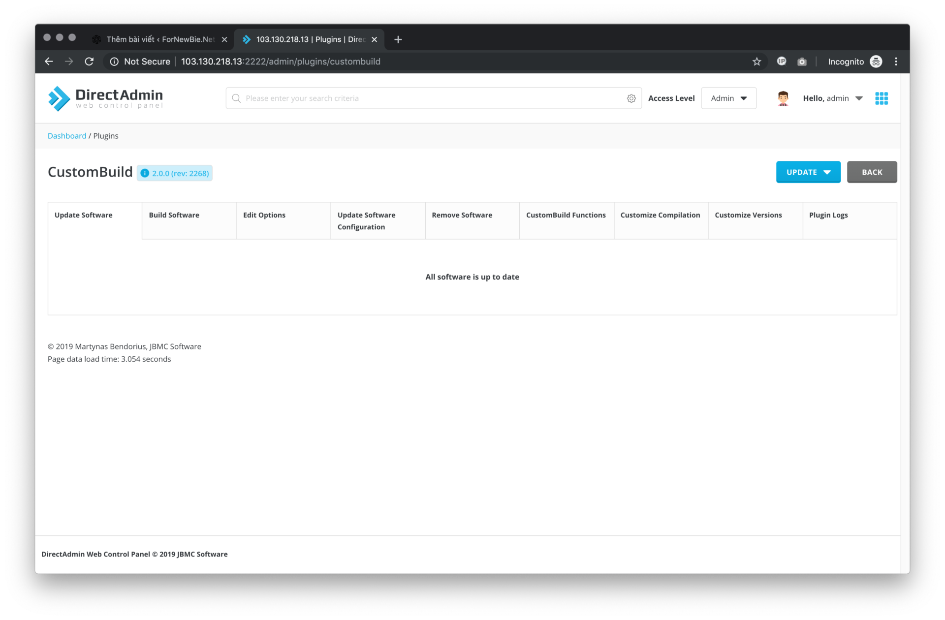 Tìm hiểu về DirectAdmin CustomBuild GUI Plugin 4