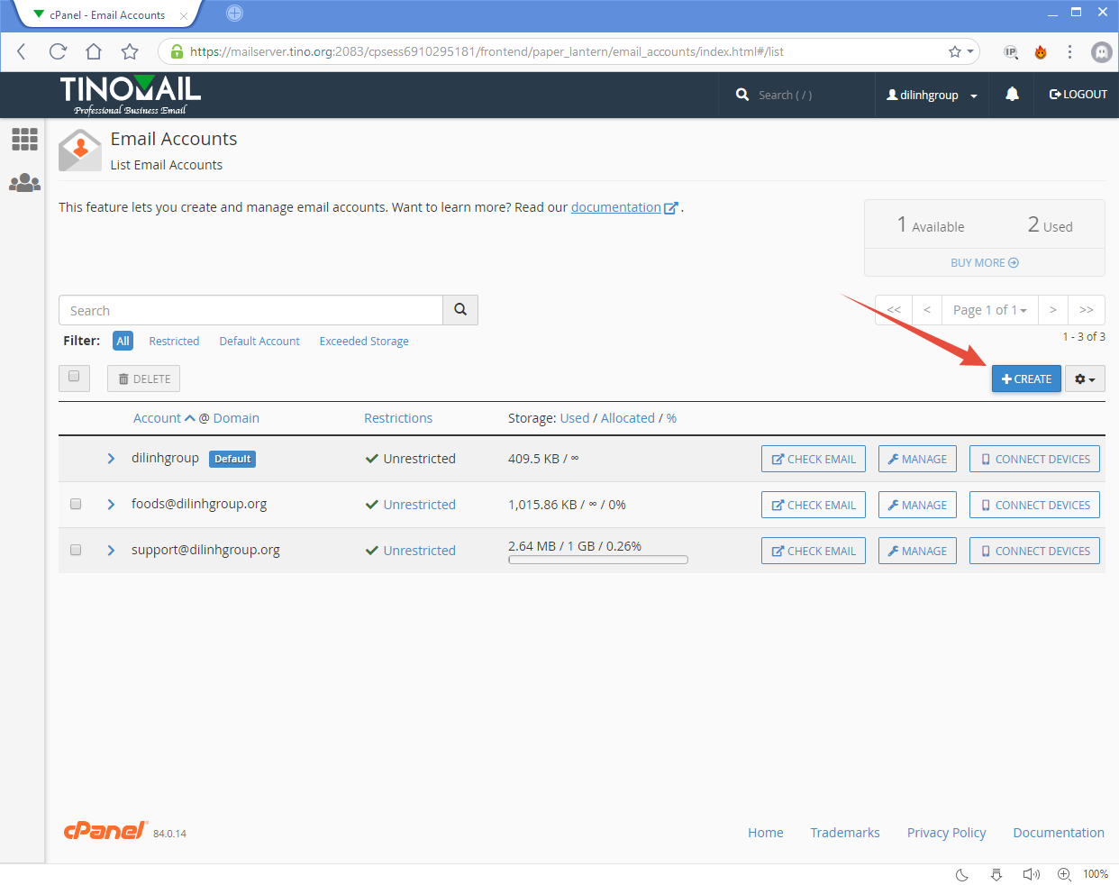 [cPanel] - Email Accounts 2