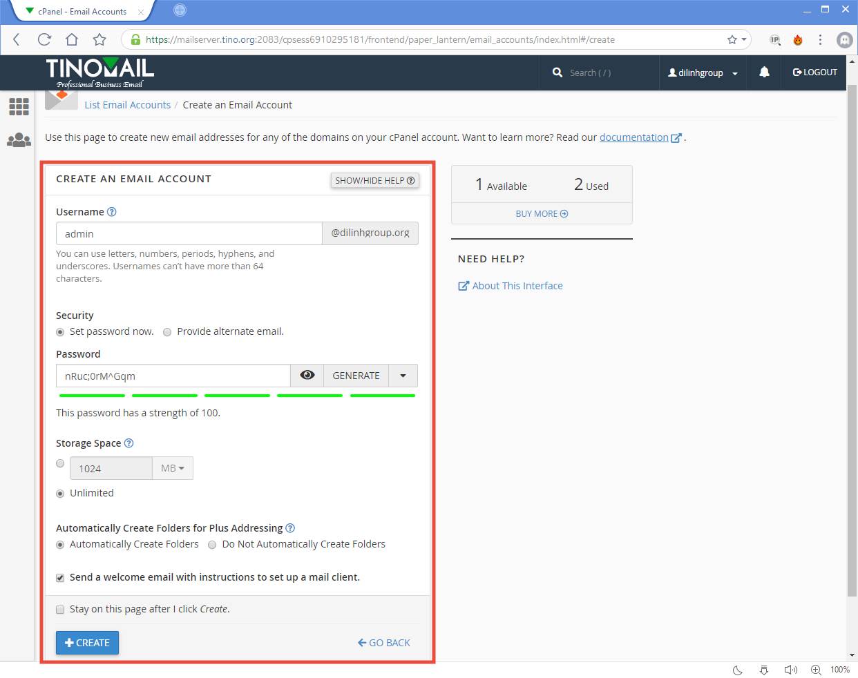 [cPanel] - Email Accounts 3