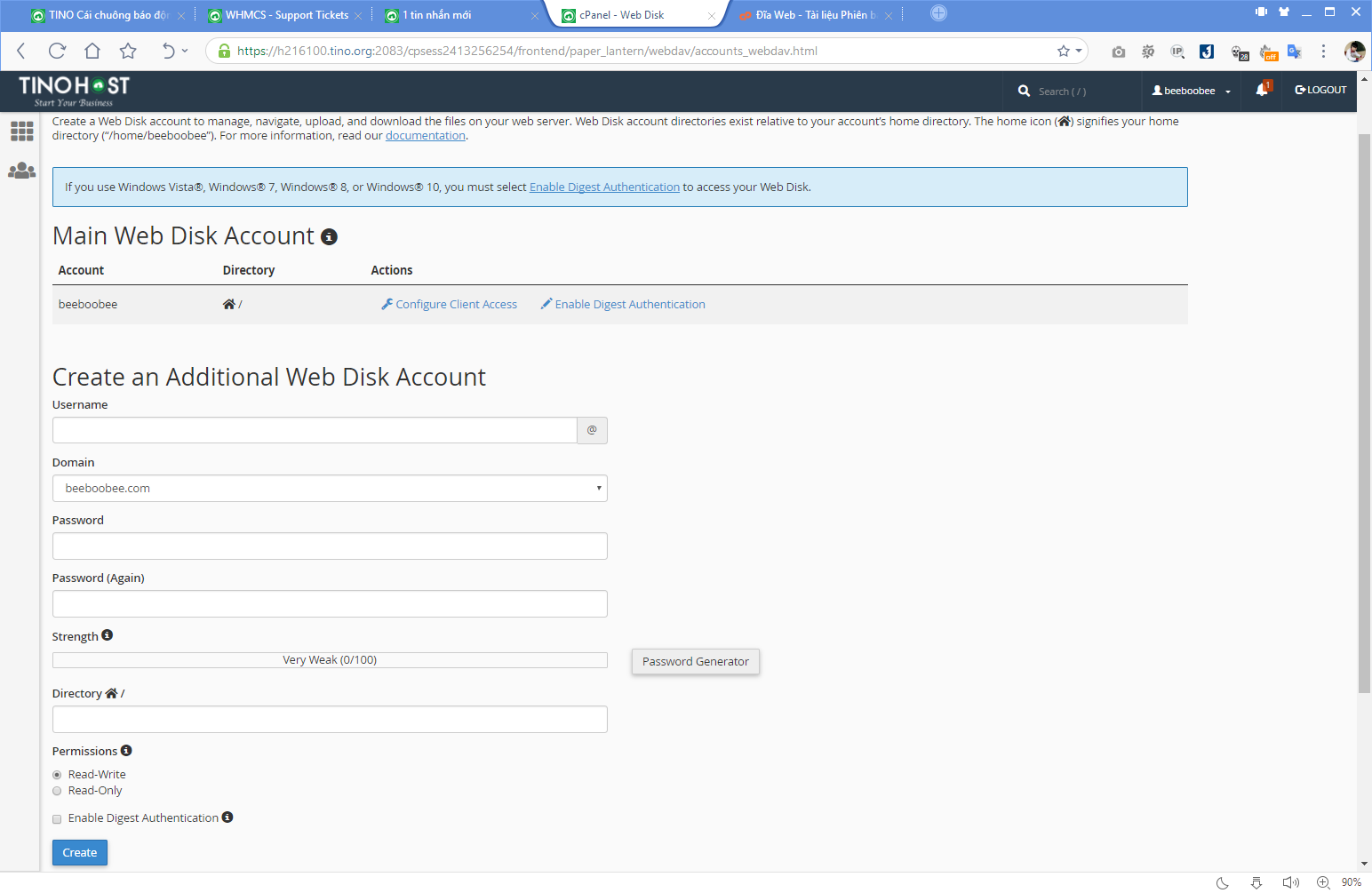 [cPanel] - Thao tác các tệp với Web Disk 2
