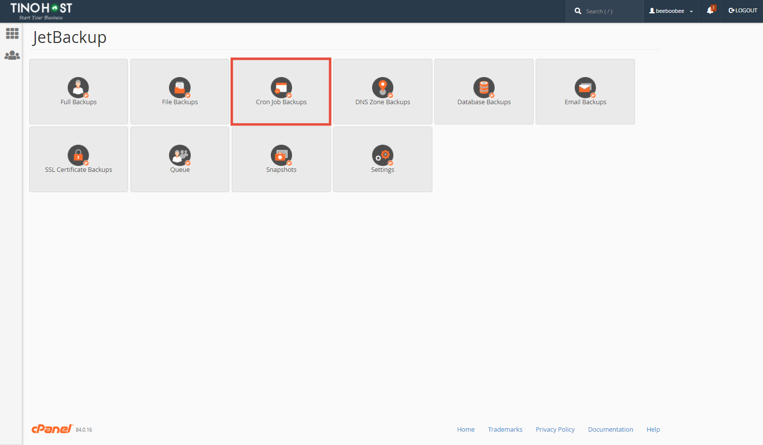 [cPanel] - Tải xuống dữ liệu sao lưu và khôi phục Cron Job Backups 1