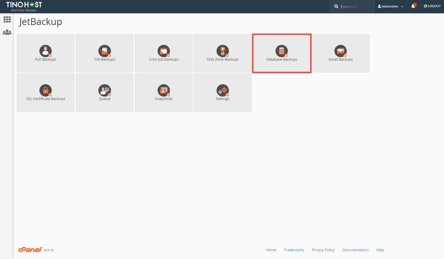 [cPanel] - Tải xuống dữ liệu sao lưu và khôi phục Database Backups 1