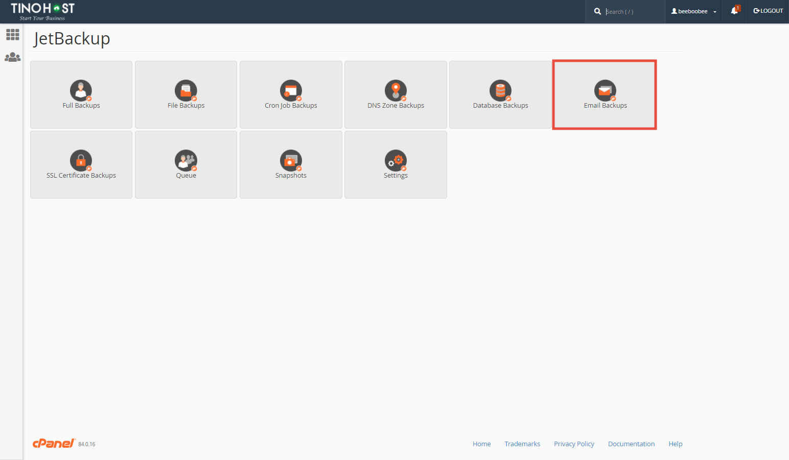 [cPanel] - Tải xuống dữ liệu sao lưu và khôi phục Email Backups 1