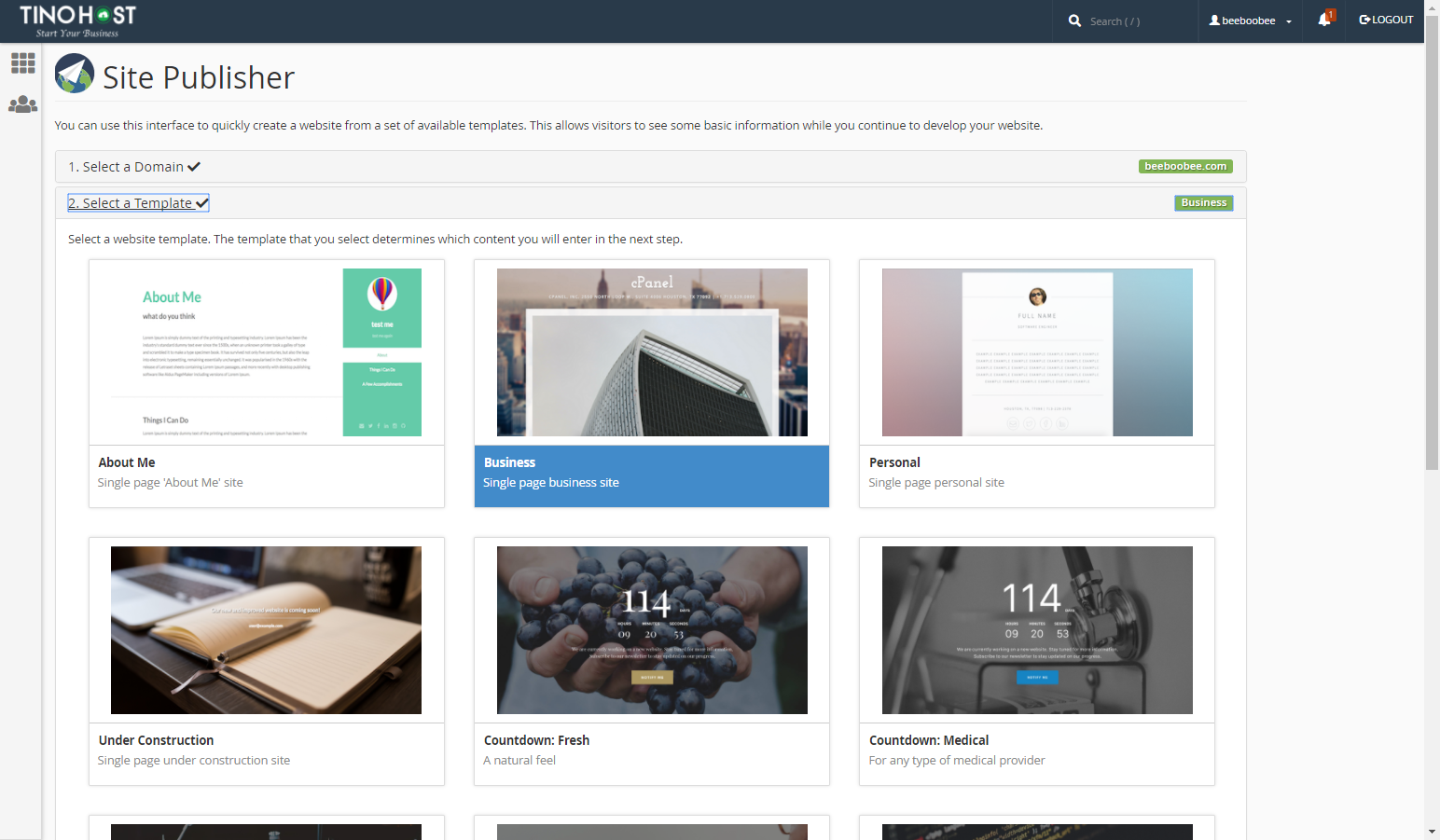 [cPanel] - Xem thông tin website với Site Publisher 2