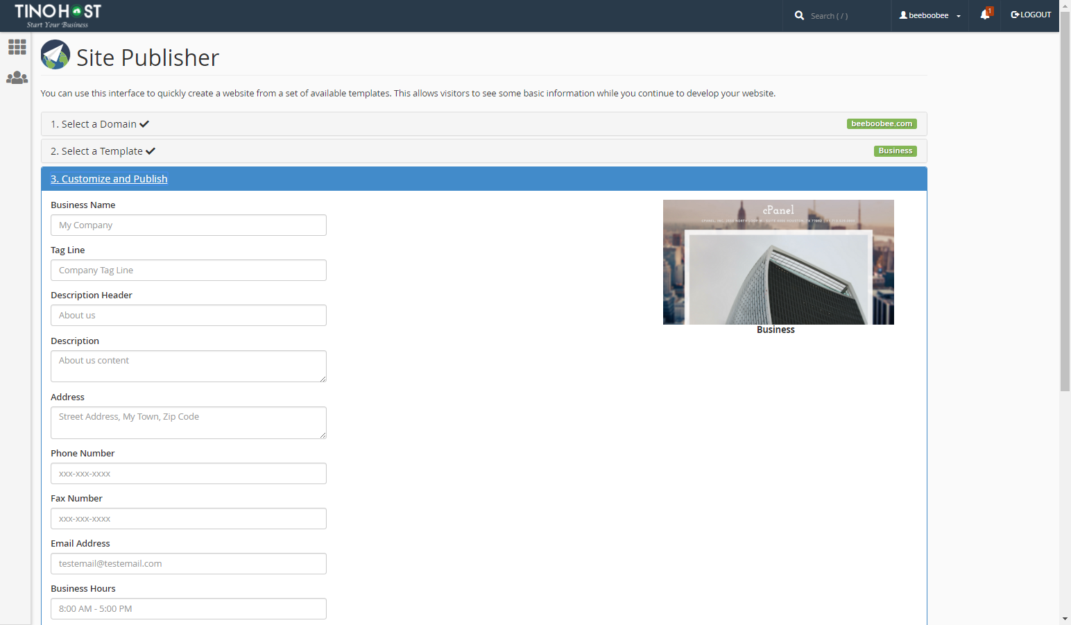 [cPanel] - Xem thông tin website với Site Publisher 3
