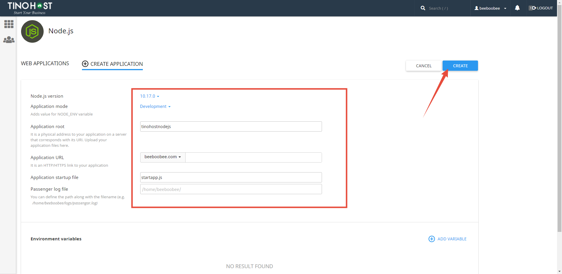 [cPanel] - Cài đặt Nodejs với Setup Node.js App 3