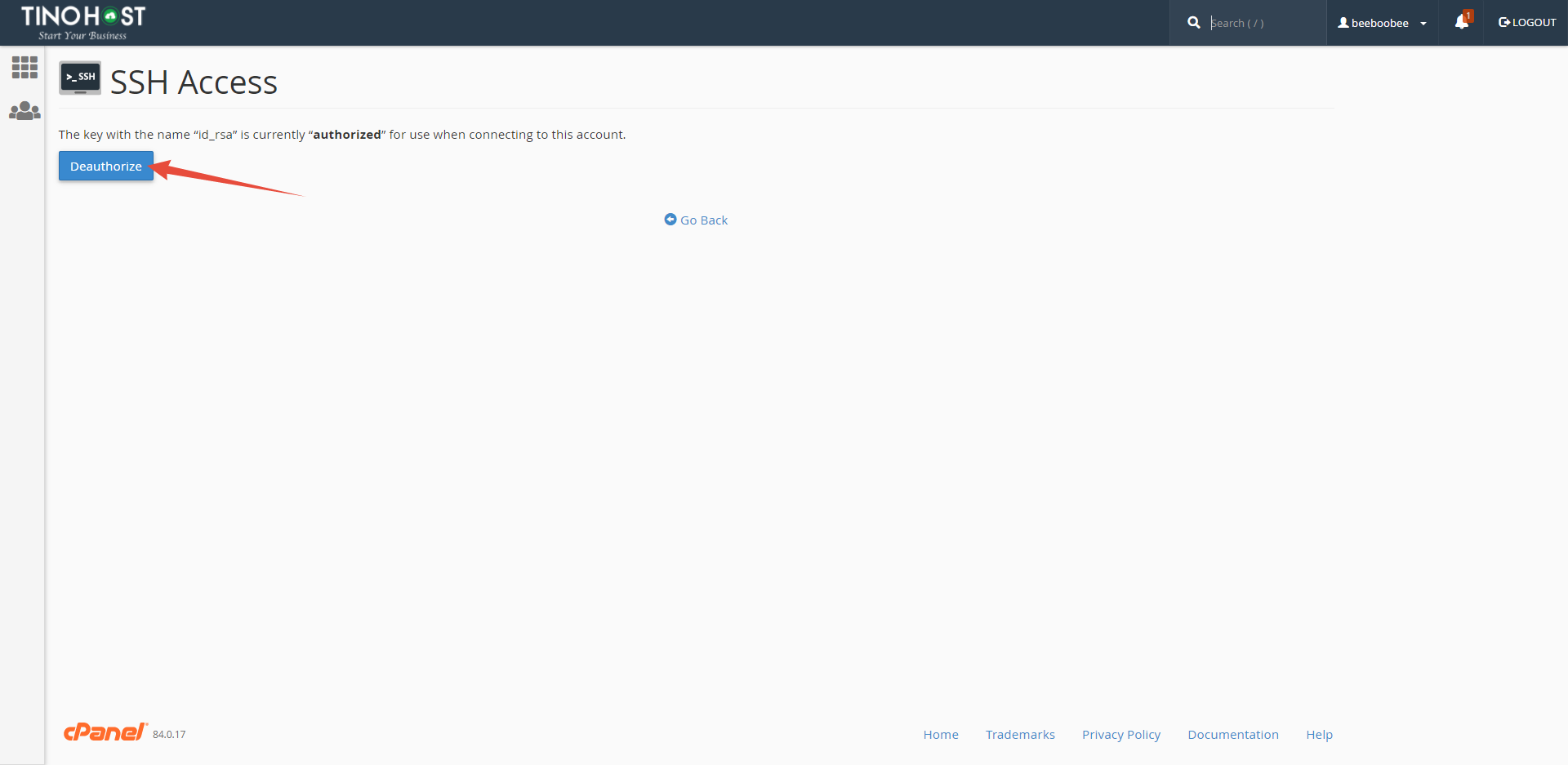 [cPanel] - Sử dụng Shell Access để truy cập với Terminal. 7