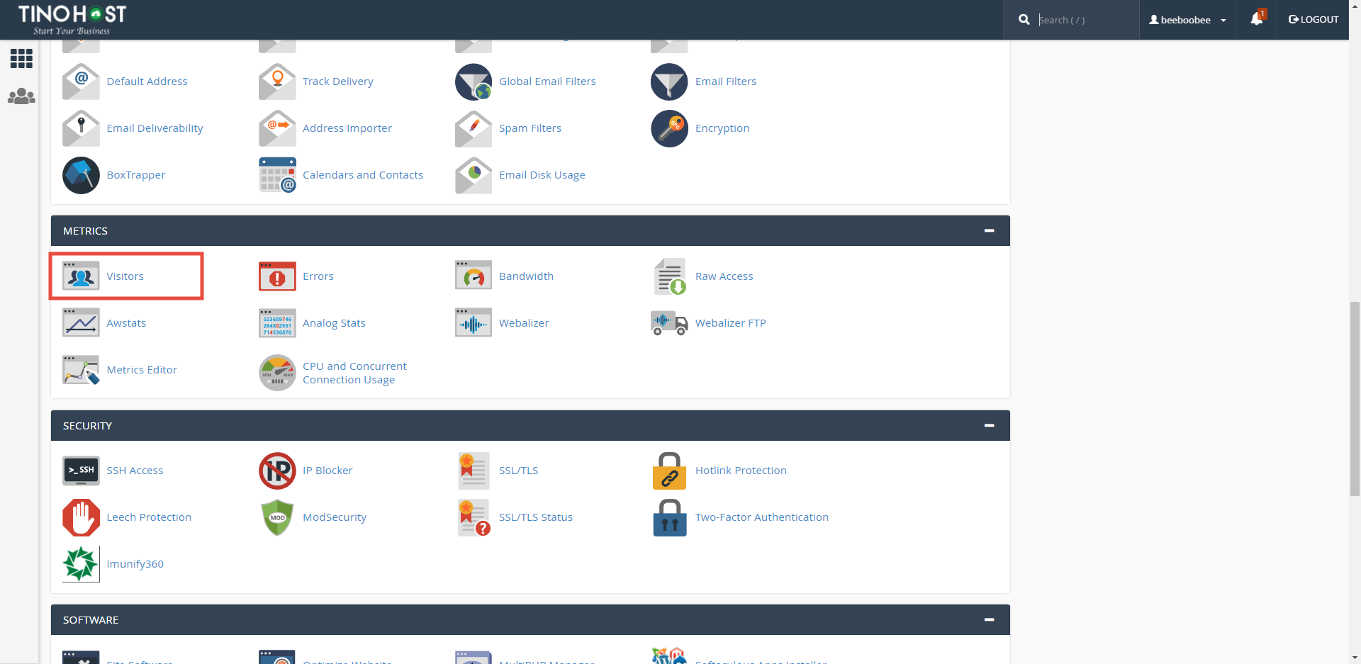 [cPanel] - Kiểm tra khách truy cập trong Visitors 1