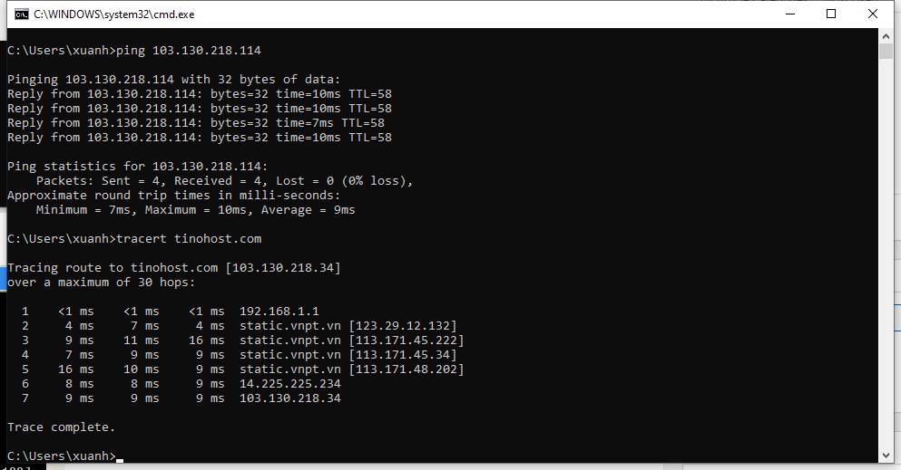 Ping và Tracert là gì ? 3