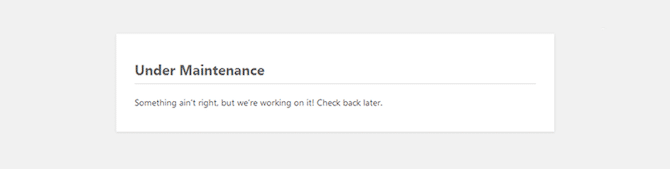 Lỗi truy cập trang báo "Briefly Unavailable For Scheduled Maintenance" hay còn gọi là chế độ bảo trì. 2