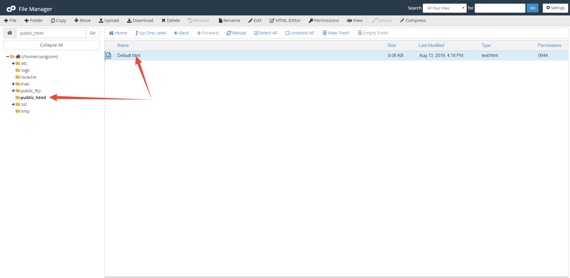 Lỗi cài website WordPress rồi nhưng truy cập vẫn hiện trang default.html (trang mặc định của Hosting) 2