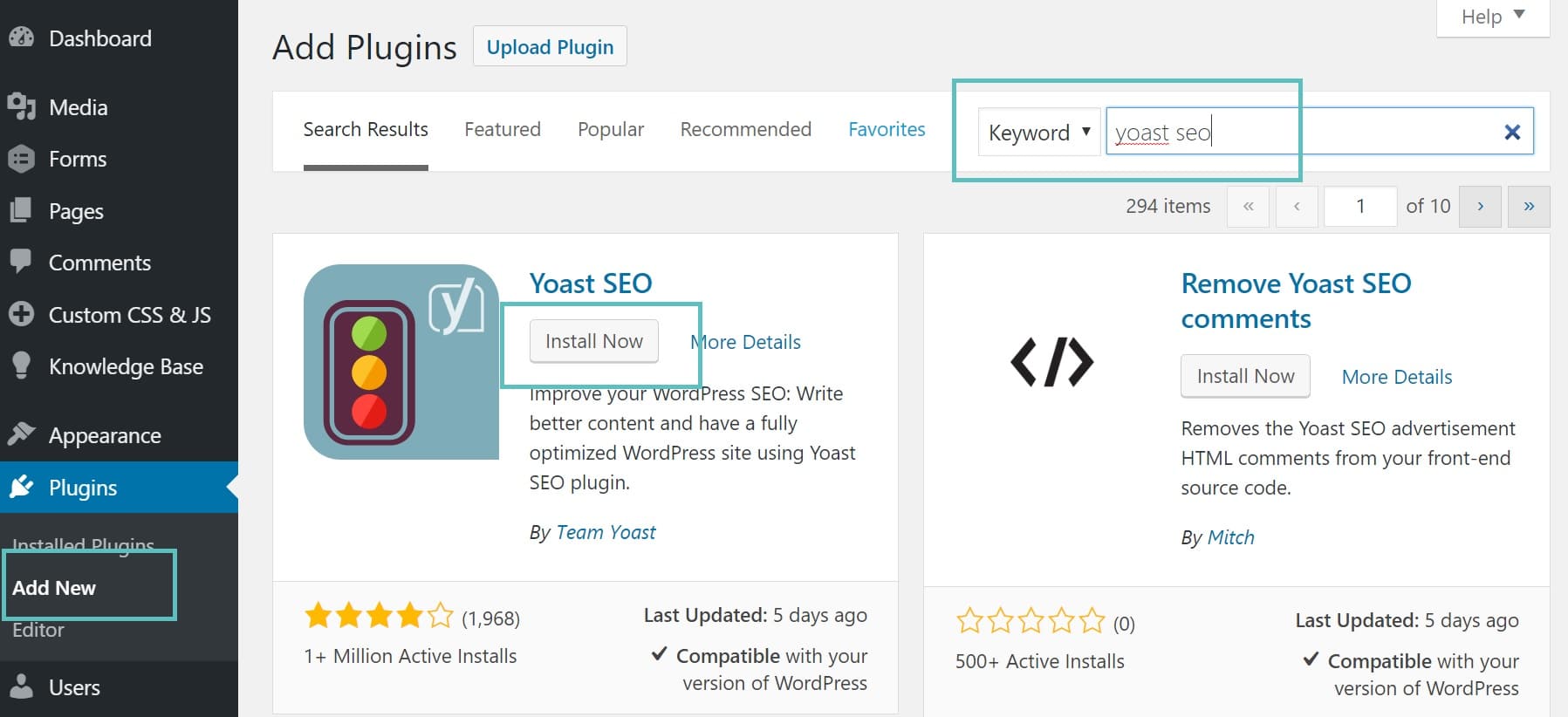 Hướng dẫn cách cài đặt plugin trên Wordpress 1 thêm bảng điều khiển wordpress plugin