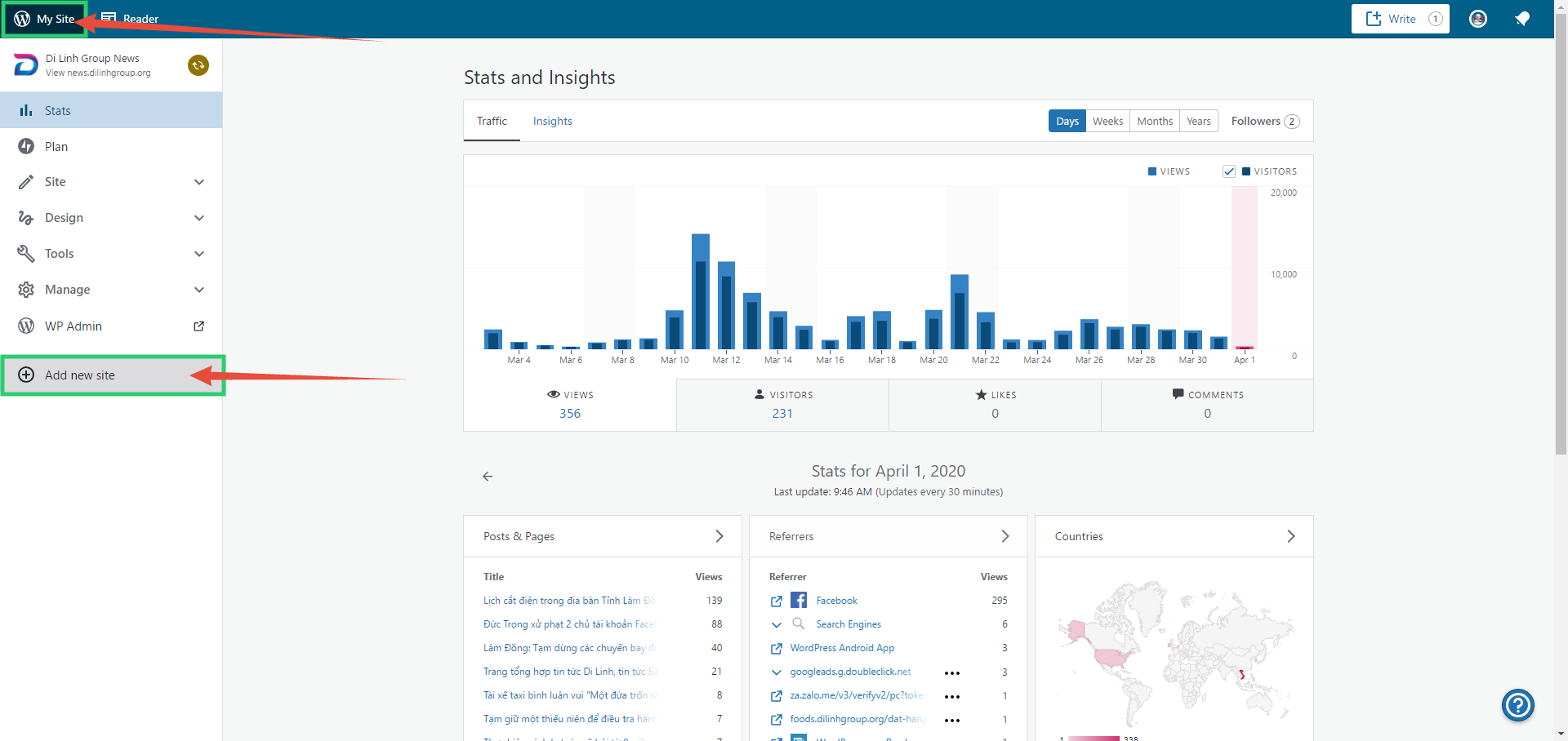 Cách tạo website WordPress miễn phí trên WordPress.com 3 Cách tạo website WordPress miễn phí trên WordPress.com 3