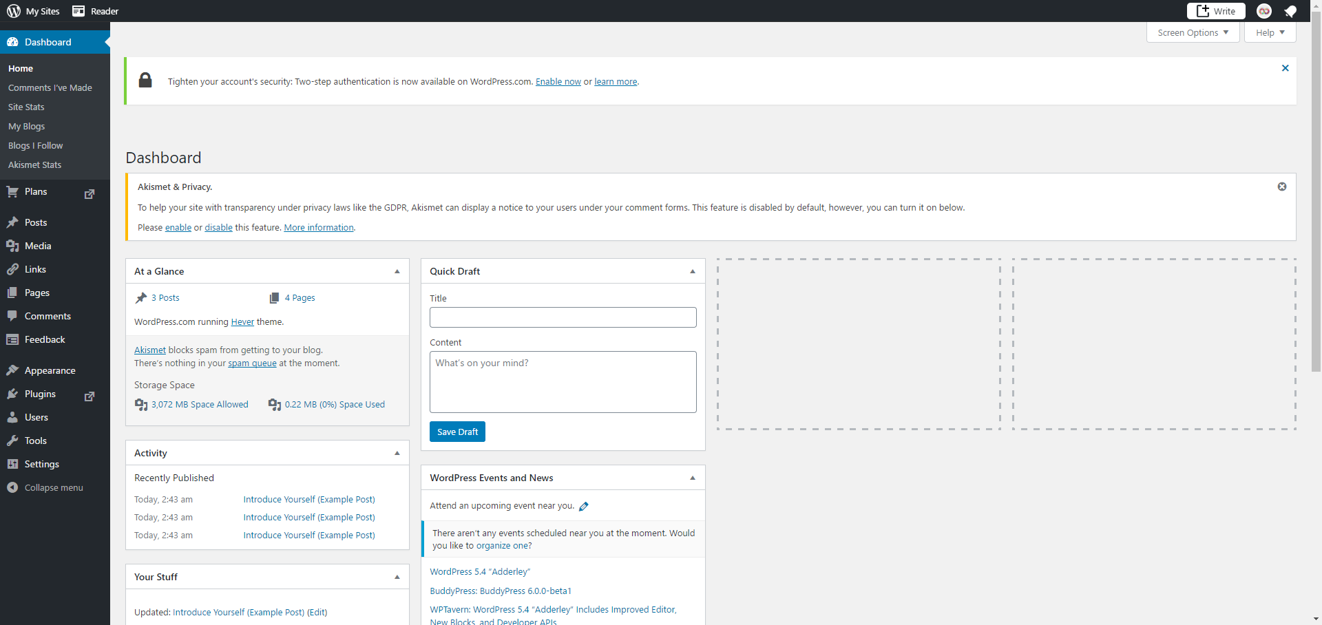 Cách tạo website WordPress miễn phí trên WordPress.com 9 Cách tạo website WordPress miễn phí trên WordPress.com 9