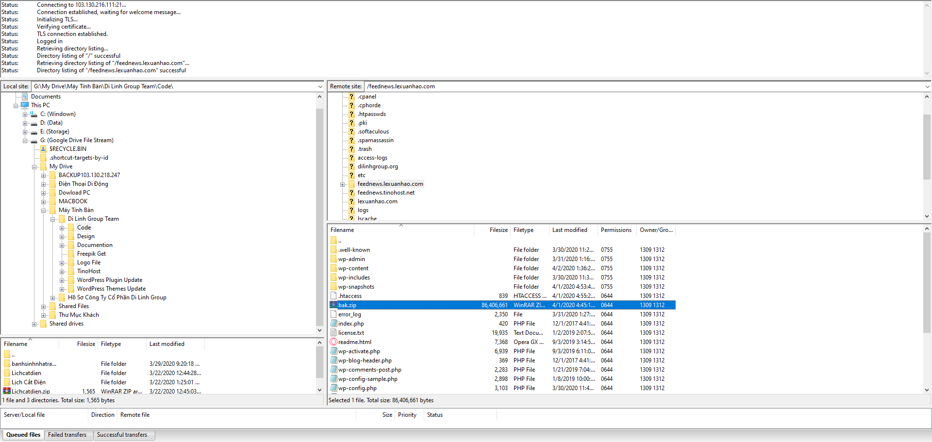 Cách xuất trang web WordPress theo cách thủ công với phpMyAdmin + SFTP 7
