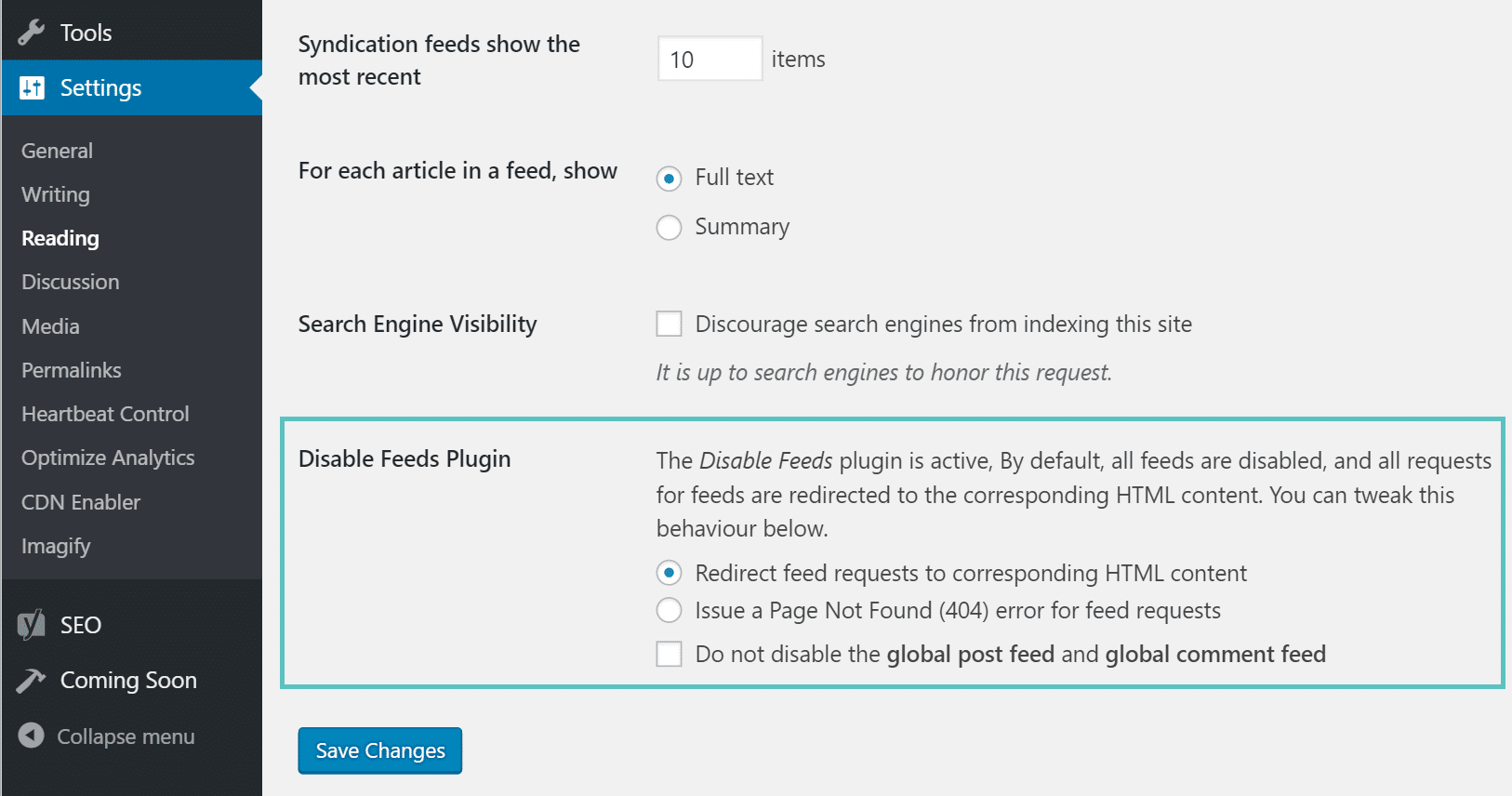 Hướng dẫn tắt RSS Feed trên wordpress 1 wordpress vô hiệu hóa plugin rss feed
