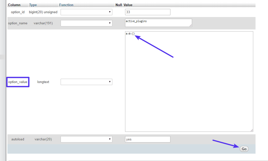 Cách chỉnh sửa mục active_plugins