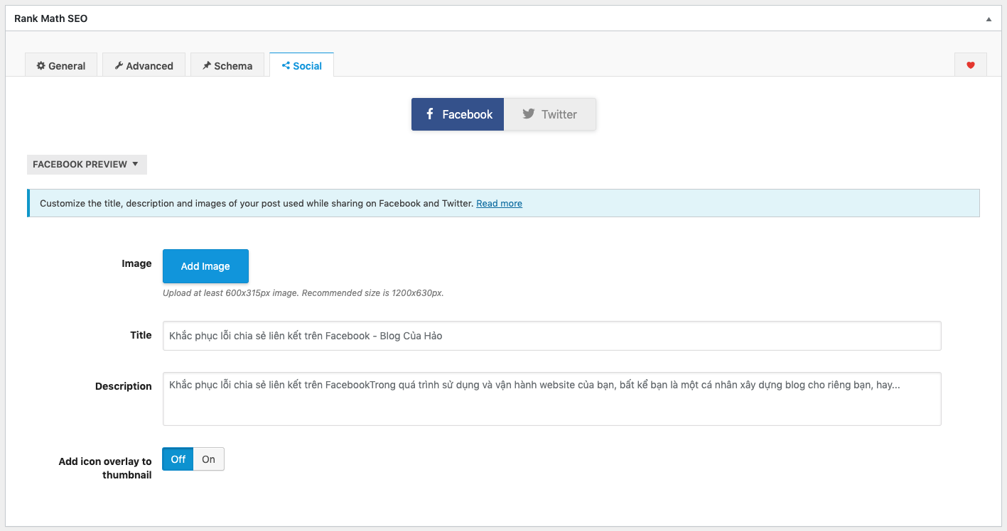 Khắc phục lỗi chia sẻ liên kết trên Facebook 4