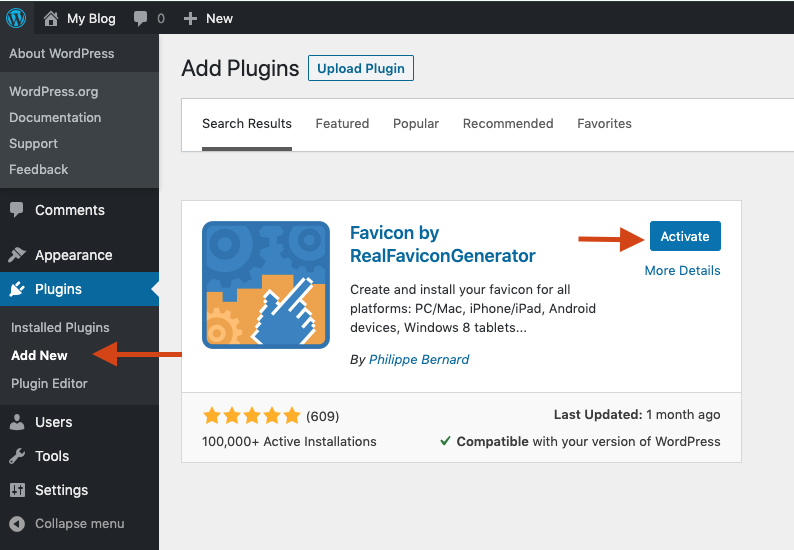 Làm thế nào để thêm Favicon cho website WordPress 5