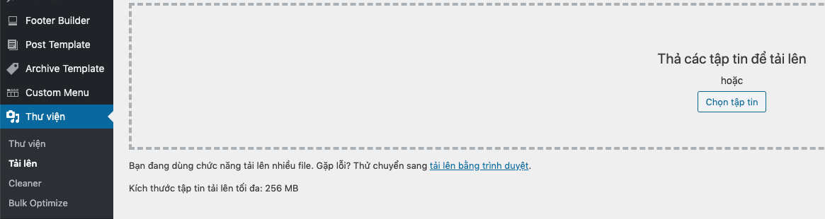 Cách tăng dung lượng tải lên tệp tin trên Website 1